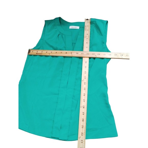 Women's Calvin Klein Sleeveless Green Shirt Size Xs‎ - Picture 11 of 16